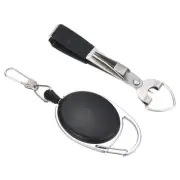 Fishing Quick Knot Tying Tool with Line Clipper Fishing Retractor, Black Silver