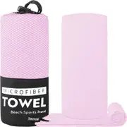 Lightweight Microfiber Quick-Drying Towel (Light Pink)