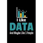 I LIKE DATA AND MAYBE LIKE 3 PEOPLE: DOT GRID PAGE NOTEBOOK GIFT FOR COMPUTER DATA SCIENCE RELATED PEOPLE.