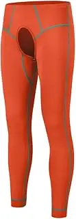 [SUMABA] Mens Compression Pants Base Layer Athletic Leggings Tights Cool Dry Front Opening Workout Sports Gym Running Yoga Pant