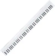 YARNOW 1Pc Key Portable Piano Practice Chart Dustproof Keyboard Reference for Beginners Key Spacing Teaching Tool present for Piano Learners White