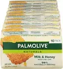 Palmolive Naturals Bar Soap,10 Pack 90g, Moisture Care with Natural Milk & Honey