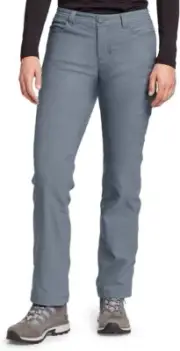 Eddie Bauer Micro Fleece Lined Rainier Pants Womens 14 Graphite Stretch NEW