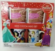Nestle Rich MILK CHOCOLATE 2x Hot Cocoa Mini Marshmallows W/ 2 Mugs