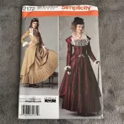 Simplicity 2172 Victorian Steampunk Costume Sewing Pattern Sz 14-22 Theater