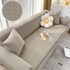 Polar Fleece Fabric Sofa Cover 1/2/3/4Seater Thick Sofa Cover Elastic Sofa Cover