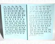K4 Water Slide Decals Silver 3/8 Inch Money Letters Letter Number Alphabet