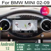 Car Android Gps Navigation Wifi 9" For Bmw Mini Cooper 02~06 Radio Carpaly Audio