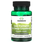 Swanson, Saw Palmetto & Beta-Sitosterol, 30 Softgels