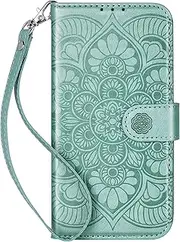 Ateeky Samsung Galaxy Note 9 Wallet Case, [RFID Blocking] 3 Card Holder Stand with Credit Card Slot PU Leather Magnetic Protective Flip Cover for Note 9 (Light Green)