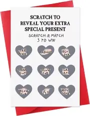 Valentines Day Cards for Her Him 4" X 6" Funny Scratch off Cards Naughty Valenti