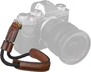 SmallRig Camera Wrist Strap, Vintage Leather Camera Hand Strap for DSLR SLR Mirrorless, Adjustable Safety Strap for Fujifilm X-T5 and Other Compact Cameras, Brown - 3926