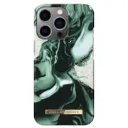 Ideal Of Sweden Fashion Case (Suits iPhone 13 Pro) - Golden Olive Marble