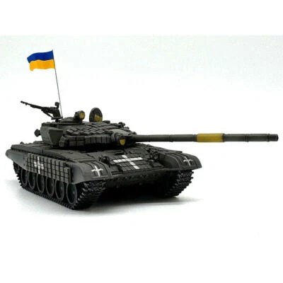 New ARTISAN 1/72 Ukraine T-72 Main Battle Tank + Flag Painted Finished Model