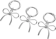 [JEWEDECO] 3pcs Bow Shoe Clips Detachable Metal Shoe Accessories for Bridal and Wedding Parties Gothic Style with Sparkling Details Fit for Fashionable Footwear
