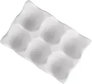 UTHCLO Modern Design Egg Storage Container 6 Grids Ceramic Anti-Slip Egg Holder for Kitchen Fresh Egg Tray