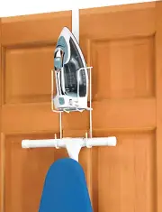 Iron and Ironing Board Holder Organizer Space Saver Wall/Door Mount