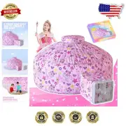 Princess Air Tent Playhouse - Inflatable Kids Fort 77x50 Inches, Quick Setup