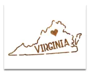 Virginia Stencil - Reusable Color, Draw, Paint Custom Stencil Art