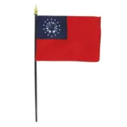 "4x6" Myanmar Flag / Myanmar Desk Flag / Myanmar Stick Flag