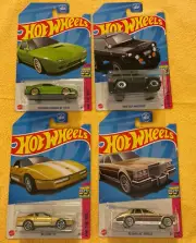 2023 Hot Wheels THE 80s LOT of 4 - '89 Mazda Savanna RX-7,CADILLAC,JEEP,CORVETTE