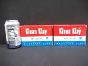 2 pkgs Klean Klay 1 lb each Red Brown Modeling Clay Non Drying UNOPENED