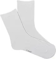 [K BELL] K.Bell Women's Argyle Texture Anklet Socks 1 Pair, White, Women's 4-10 Shoe, White Assort, 4-10