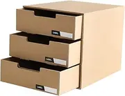 SHOWERORO Kitchen Drawer Organizer 7 Compartment Paper Storage Box Desktop Drawer Organizer for Office School Classroom
