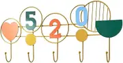 Storage Entryway Creative Decorative Metal Coat Rack Wall Mounted Porches Clothes Hooks Hooks(Small)