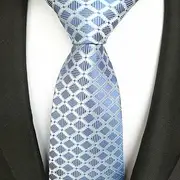 Blue Silver tie tie Foreign Trade Men's tie Wedding tie