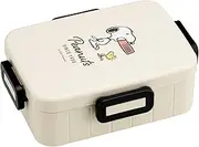 Skater Ag+ Silver Ion Antibacterial Bento Box, 22.0 fl oz (650 ml), Antibacterial, 4-Point Lock, Made in Japan Snoopy Badge YZFL7AG