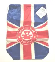Build A Bear English Flag UK British Bag Draw String Carrier BNWT