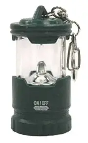 Miniature LED Lantern White Beam Snap Lock Key Chain Camping Torch Lamp