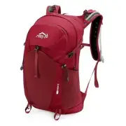 Hiking Hydration Backpack with 3l Water Bladder for Women and Men 25L Water Red