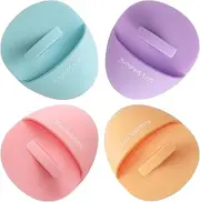 Slick- Silicone Facial Cleansing Brush, 4 Pack, Silicone Face Scrubber Exfoliator, Face Exfoliator Scrubber, Facial Scrubber for Face Cleanser Brush, Exfoliating Face Scrubber, Face Brush