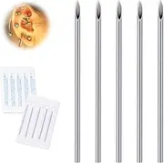 16G Body Piercing Needles,10pcs DJCIW Sterile Disposable Stainless Steel Needles for Ear, Nose, Navel, Nipple, Lip -Ultra Sharp