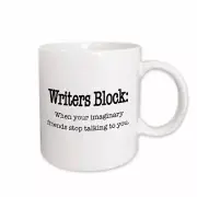 3dRose Writers block when your imaginary friends stop talking to you Mug
