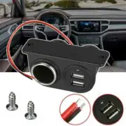 Dual USB Car Cigarette Lighter Splitter Power Outlet DC 12V Socket Plug Adapter