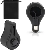Silicone Charger Case, Washable Charger Protector with Storage Bag Charger Cover with USB Cable Storage Box USB Port Holder LED Visible Light Compatible with Oura Ring Gen3 (Black)