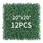 Grass Wall Panels 12pcs 20x20 Artificial Boxwood PanelsUV Protection Indoor
