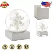 Handcrafted Snowflake Snow Globe – Exquisite 4" Glass Decorative Piece