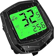 Bike Computer and Bike Odometer Wireless MPH KM/H Bicycle Speedometer with Automatic Wake-Up Cycling Speed Tracker Display & Single Mileage & Multi-Functions & Calories Statistics Accessories