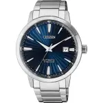 【CITIZEN 星辰】鈦 自動上鍊機械手錶-藍X銀/40.5MM 送行動電源 開學(NJ2180-89L)