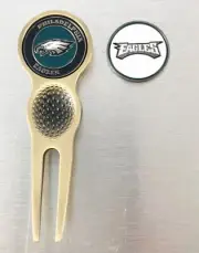NFL Golf Divot Repair Tool Magnetic Ballmark Bronze Philadelphia Eagles