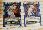 2020-21 Contenders Anthony Davis 2 card lot LA Lakers GREEN EXPLOSION 7