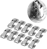 10Pcs/Set Cabinet Hinges, Double Plating Processed 100 Degree Soft Closing Full Overlay Door Hinge for Kitchen Cabinet Doors, Wardrobe Doors, Bookcases