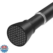 QINGYUN Black Tension Curtain Rod 28 to 48 Inch Spring Rod No Drilling Adjust