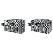 2x PackIt Freezable Polycanvas Snack Box Bag Food Pouch Rect 23cm Checked Out