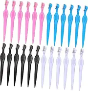 VICASKY 24pcs Men's Women's Eyebrow Razor Trimmer Portable Facial Shaver for Travel