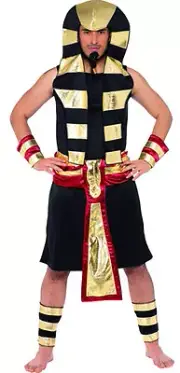 Mens Egyptian Pharaoh Costume Pharoh King Tut Deluxe Outfit Pharoah Egypt Adult